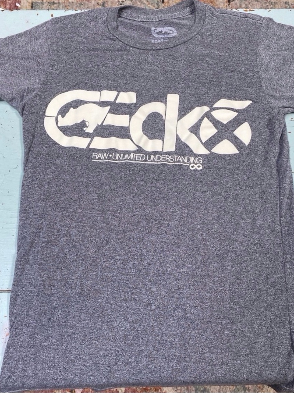 Ecko Unlimited Gray Heather Logo Short Sleeve Tee